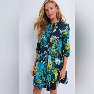 NWT Tuckernuck Black Verdant Floral size XS preppy tea party casual spring